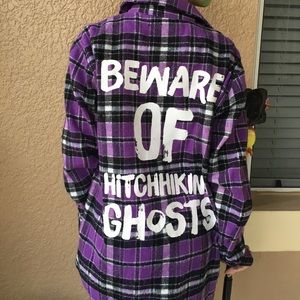 Purple Disney Haunted Mansion Flannel from Cakeworthy
